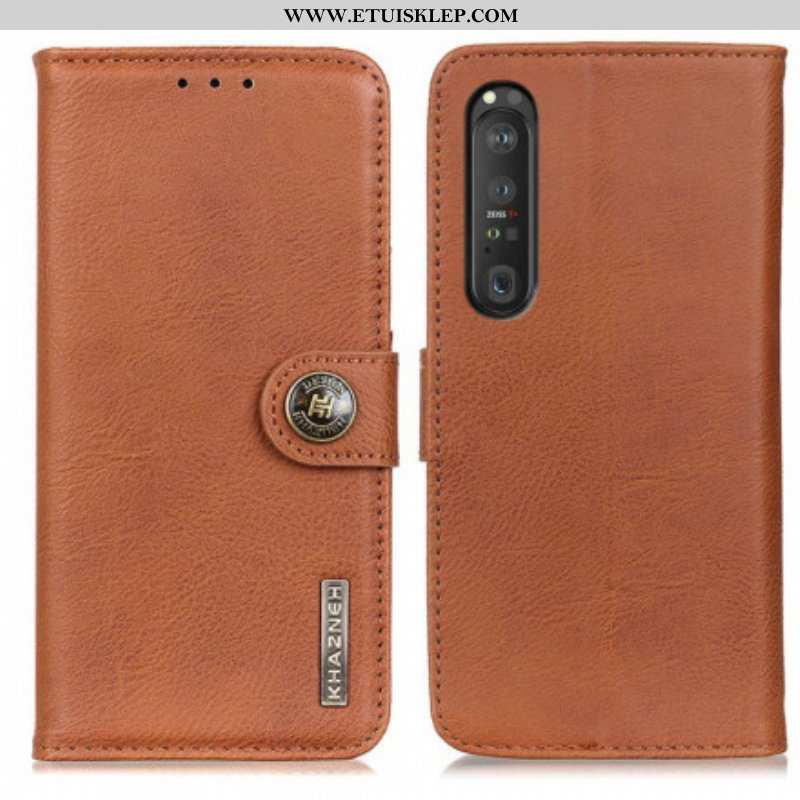 Etui Folio do Sony Xperia 1 III Imitacja Skóry Khazneh